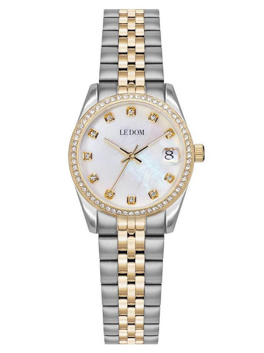 Le Dom Women's Watch with White Metal Bracelet