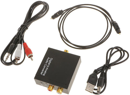Audio Konverter Toslink / Koaxial / RCA männlich zu Toslink / Koaxial / RCA weiblich 1Stück