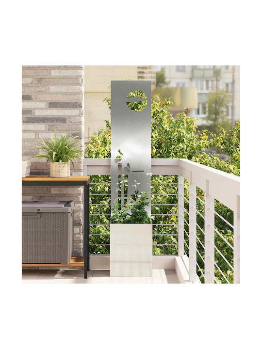 vidaXL Topf Metallisch Silver 32x140cm.