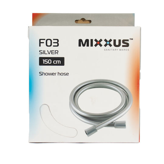 Гъвкав Спирален Душ Маркуч Mixxus 150 См Сребрист Цвят Солиден Маркуч Chr.f03