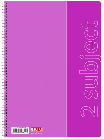 +Efo Spiral Notebook Ruled A4 120 Sheets 4 Subjects 1pcs (Μiscellaneous Designs)