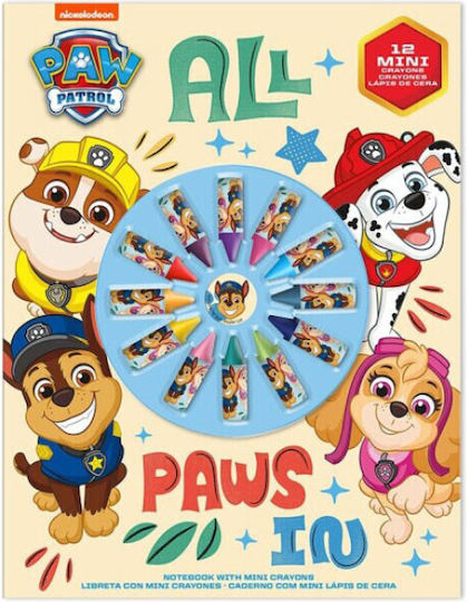 Paw Patrol Future Leader Notebook + Mini Crayon Set