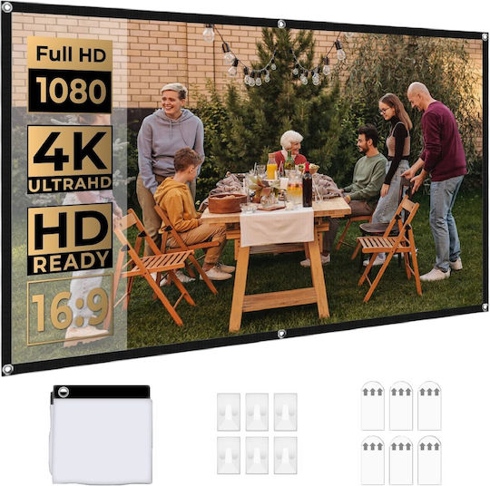 Ecran Proiecție 120 Inch Hd 16:9 Ultra Hd 4k Dublu Față Fără Cute Potrivit Pentru Interior Exterior Cinema Acasă