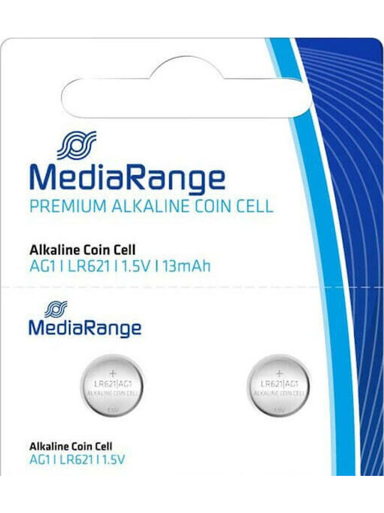 Mediarange Premium Alkalische Knopfzellenbatterien Mrbat110 Ag1 Lr621 1,5V 13mAh 2 Stück