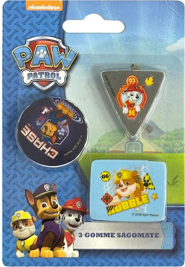 Paw Patrol Form Radiergummis Set 3 Stücke
