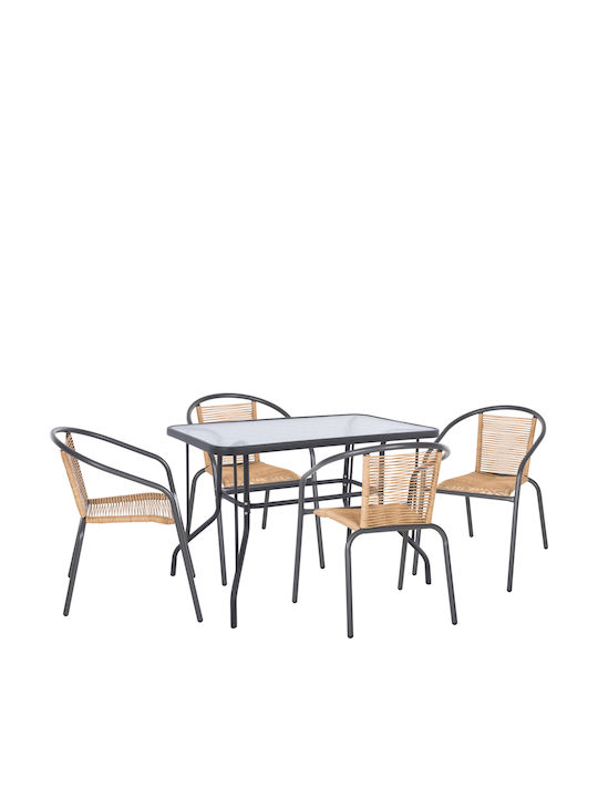 Garten- und Outdoor-Möbelsets Speisesaal 5 Stüc...