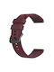 Silicone Strap 22mm Universal Burgundy