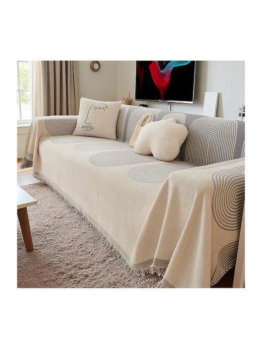 Linea Home Elgin Ριχτάρι Πολυθρόνας Chenille 180x160εκ. Γκρι