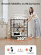 Vevor Metallic Kitchen Trolley 3 Tiers Black 76x33x91cm