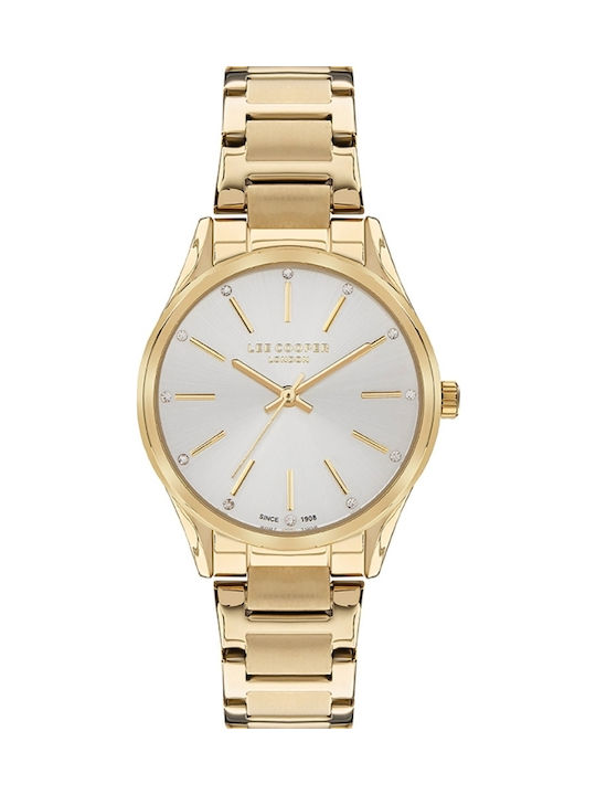 Lee Cooper Damen Uhr mit Gold Metallarmband