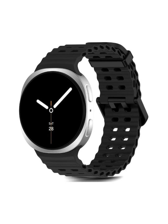 Tech-Protect Armband Silikon Schwarz (SAMSUNG WATCH 8, CLASSIC)