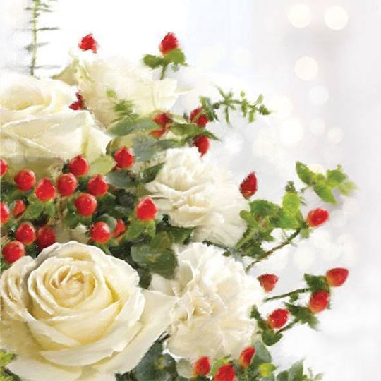 Ambiente Weihnachtsservietten Rosa L33xB33cm.