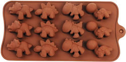 Silicone Mold Dinosaur Figures 21x10.5cm