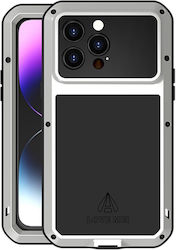Love Mei Θήκη Iphone 14 Pro Max Armored Glass Ασημένια
