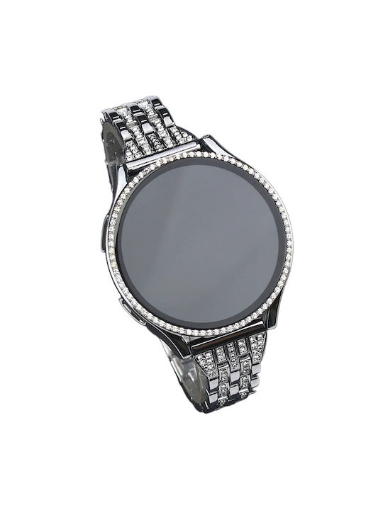 Верижка + Калъф с Вградено Стъкло Samsung Galaxy Watch 5 40mm Сребърен