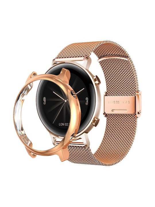 Bracelet + Case Protective Screen Cover Huawei Watch GT 4 41mm Rose Gold