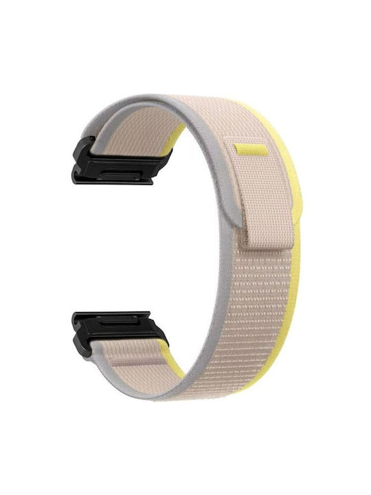 Quickfit Nylon Tragbare Bänder Garmin 22mm Beiges Gelb