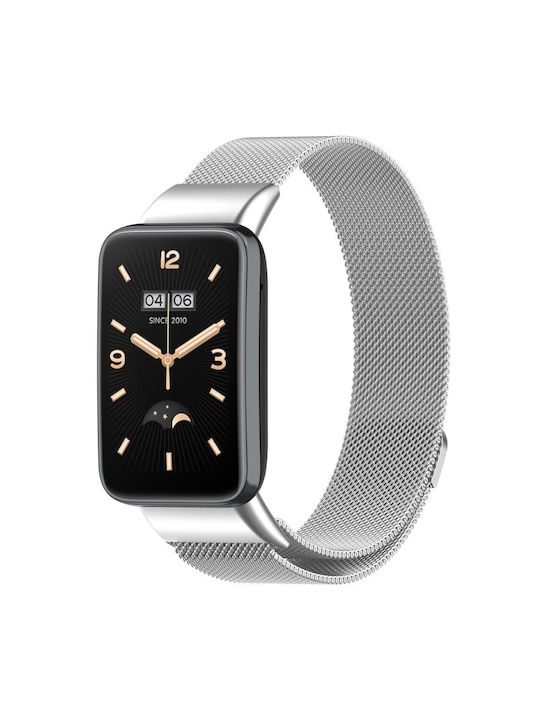 Metallisches Milanese Armband Xiaomi Mi Band 7 Pro Silber