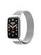 Metallisches Milanese Armband Xiaomi Mi Band 7 Pro Silber