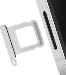 Clappio Nano SIM Card Tray iPhone 16-ти Ултра Прецизна Смяна Бяла Clappio Nano SIM Card Tray iPhone 16-ти Ултра Прецизна Смяна Бяла