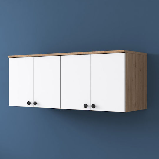 Dulap Pandantiv Pentru Sufragerie Din Placă Din Lemn Agregat Alb 120x46.8x42.5cm Dulap Pandantiv Pentru Sufragerie Din Placă Din Lemn Agregat Alb 120x46.8x42.5cm