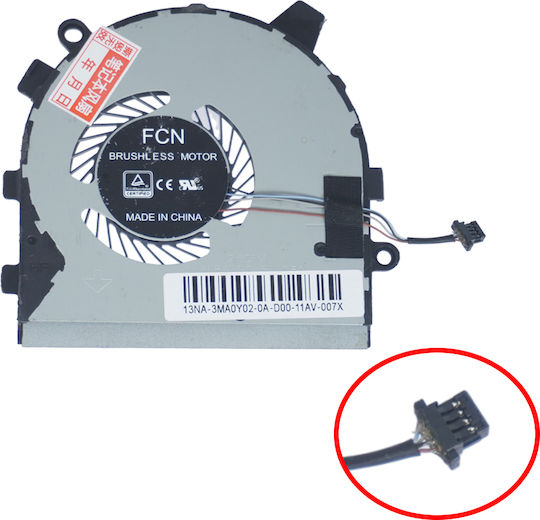 Laptop Fan CPU Cooling Fan Dell Inspiron 7391 2-in-1 0hypyn CN-0hypyn-DEW00-96P-01SF-A00 023.100GI.0001 9625FPR 4pin Code 81014