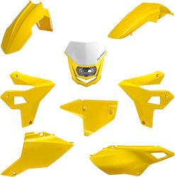 Σετ Πλαστικών Μοτοσυκλέτας Φανάρι Polisport Restyling Suzuki Dr-z400 2000-24 Yellow