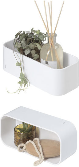 TIGER 2-store Wall Mounted Bathroom Shelf Plastic White
