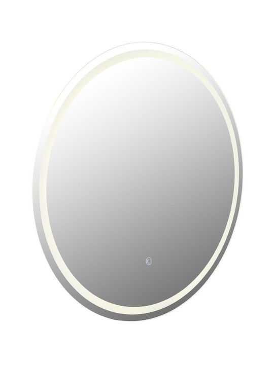 Globo Lighting Καθρέπτης Μπάνιου από Μέταλλο Ασημί