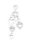 PS Silver Charm Καρδιά από Ασήμι με Ζιργκόν