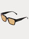 Hawkers Unisex Sunglasses with Black Plastic Frame and Orange Lens