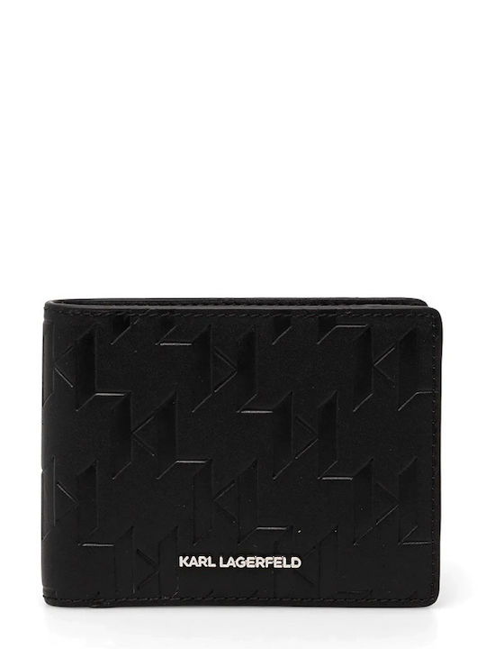 Karl Lagerfeld Leder Herren Geldbörse Schwarz