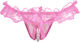 Women Lace Cortchless T-string Pink