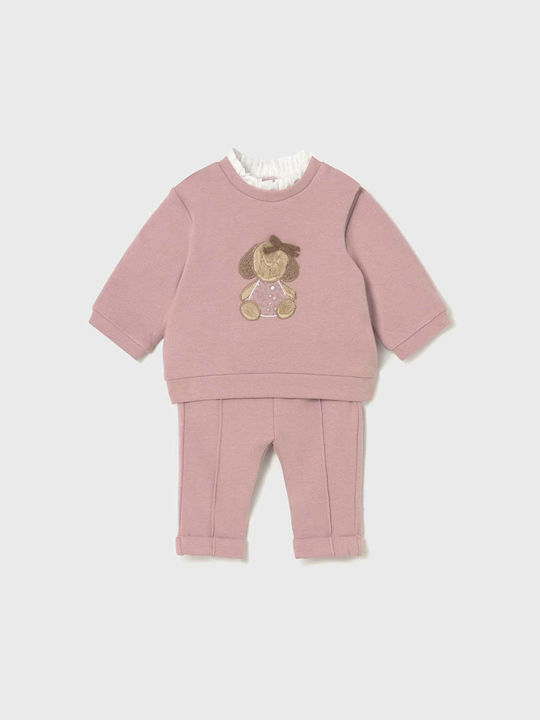 Mayoral Kids Sweatpants Set Pink