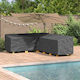 vidaXL Waterproof Couch Cover Black 286x222x80cm