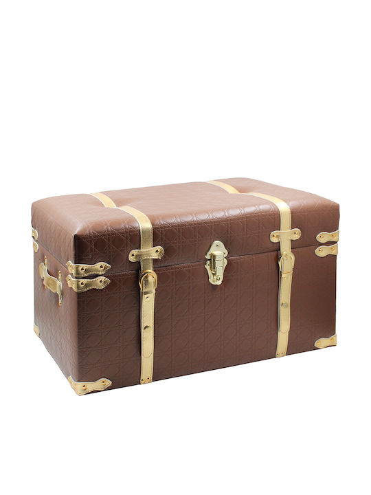 Keskor Wooden Decorative Trunk Brown 68x40x40cm