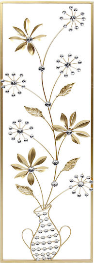 Keskor Wanddekoration Gold aus Metall 90x30cm