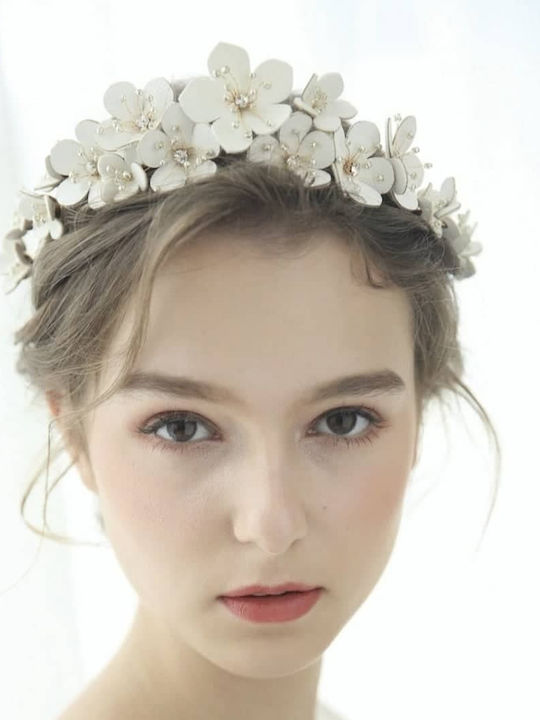 Marina Handmade Leather Floral Bridal Crown