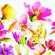 Party-Servietten Blumen Fuchsien Gelb 33x33cm