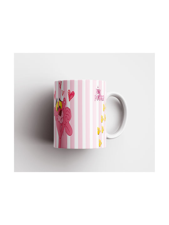 Бяла Керамична Чаша 330ml Pink Panther Dp4594