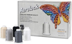 Set 24 Aerolock Overlock Fäden Spulen Nr.125 Madeira 9118b