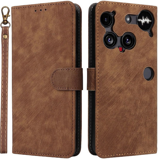 Brush Magnetic Brieftasche Braun (Nothing Phone (3))