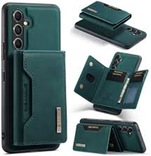 DG.MING Wallet Δερματίνης / Tempered Glass Πράσινο (Galaxy A35)