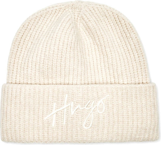 Beanie Masculin Căciulă Tricotat în culoarea Ecru