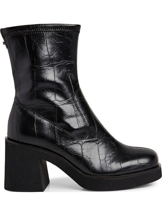 Women's Ankle Boots with High Heel Black