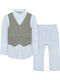 Lapin Boys Baptism Suit White