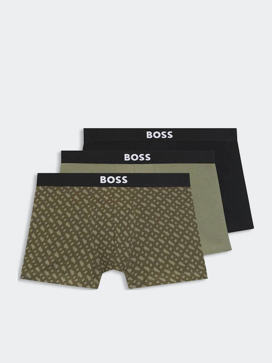 Boss Ανδρικά Μποξεράκια Μαύρα 3Pack