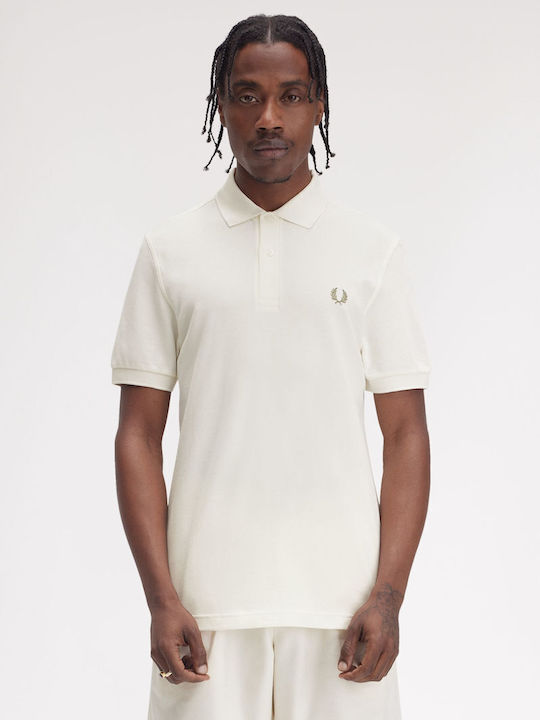 Fred Perry Polo Bluse Light Ecru Olive Mint
