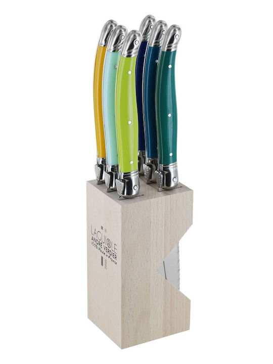 Andre Verdier Knife Set with Block from Stainless Steel 12cm 6pcs