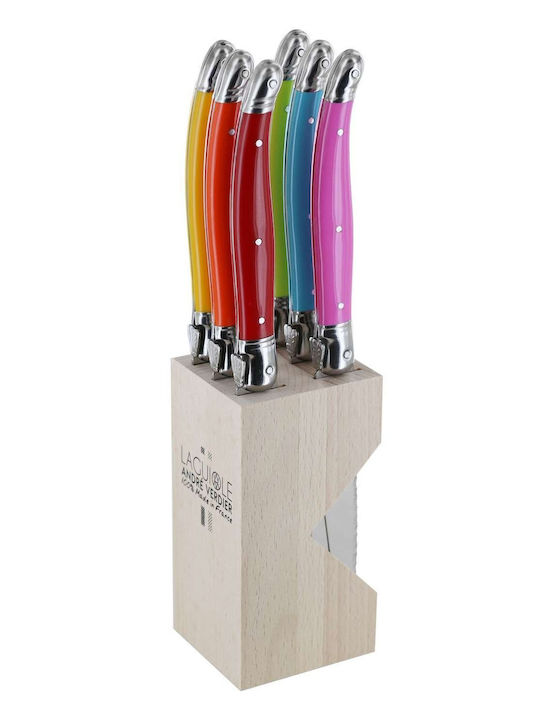 Andre Verdier Set Cuțite cu Suport din Oțel Inoxidabil 12cm 6buc